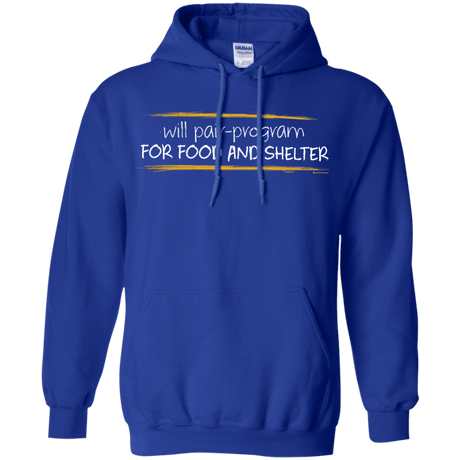 Sweatshirts Royal / Small Pair Programming For Food And Shelter Pullover Hoodie