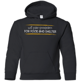 Sweatshirts Black / YS Pair Programming For Food And Shelter Youth Hoodie