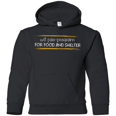 Sweatshirts Black / YS Pair Programming For Food And Shelter Youth Hoodie