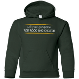 Sweatshirts Forest Green / YS Pair Programming For Food And Shelter Youth Hoodie