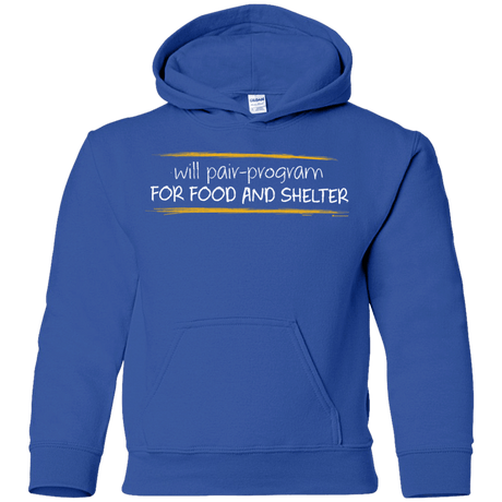 Sweatshirts Royal / YS Pair Programming For Food And Shelter Youth Hoodie