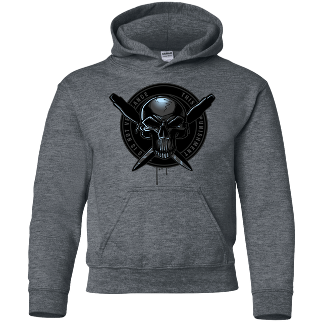 Sweatshirts Dark Heather / YS Pale Rider Youth Hoodie