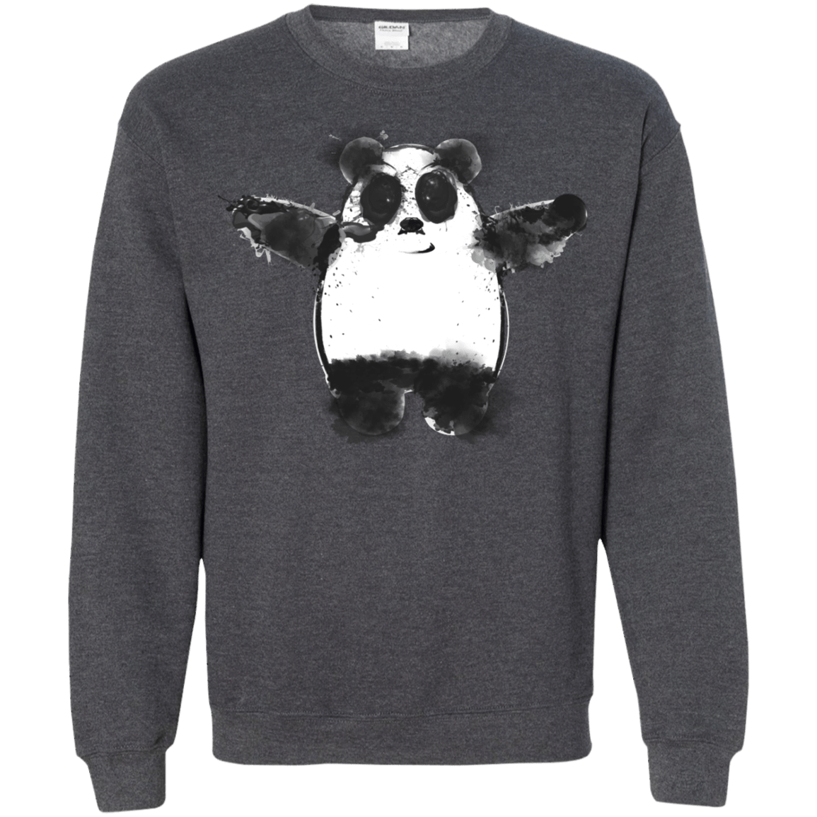 Sweatshirts Dark Heather / S Panda Ink Crewneck Sweatshirt