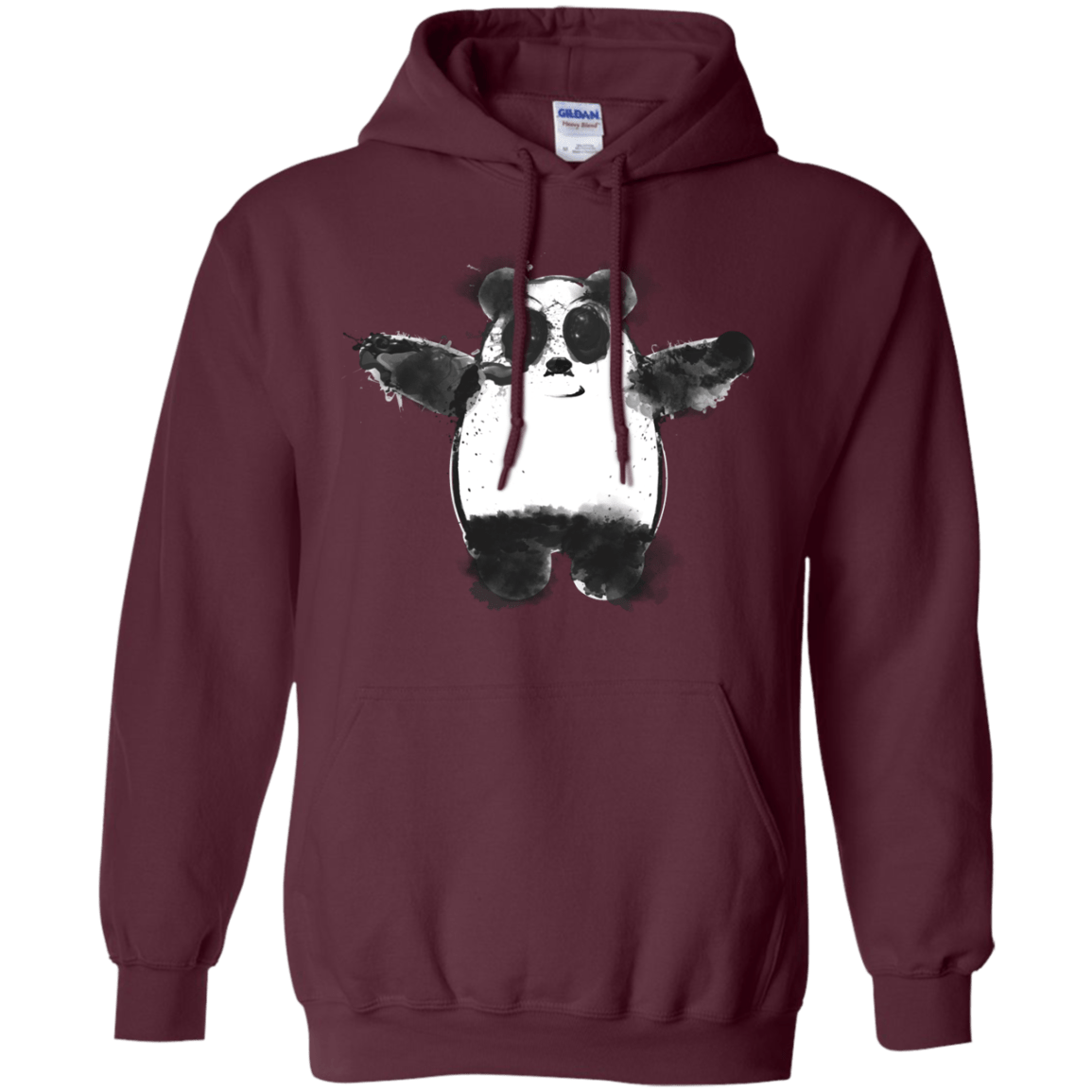 Sweatshirts Maroon / S Panda Ink Pullover Hoodie