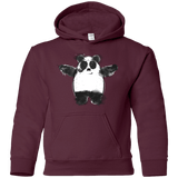 Sweatshirts Maroon / YS Panda Ink Youth Hoodie