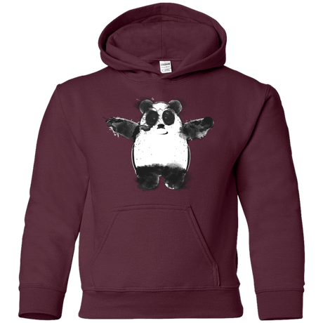 Sweatshirts Maroon / YS Panda Ink Youth Hoodie