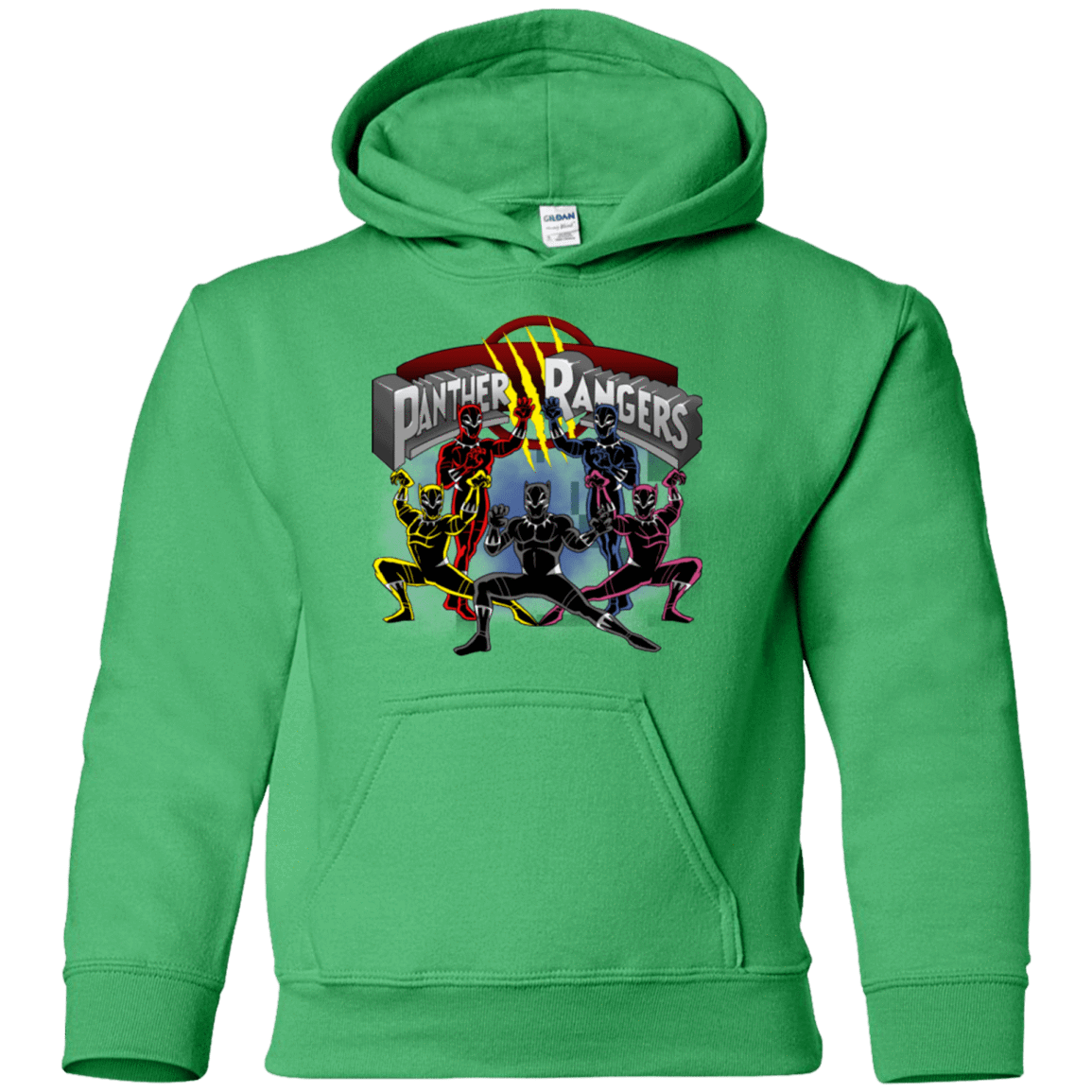 Sweatshirts Irish Green / YS Panther Rangers Youth Hoodie