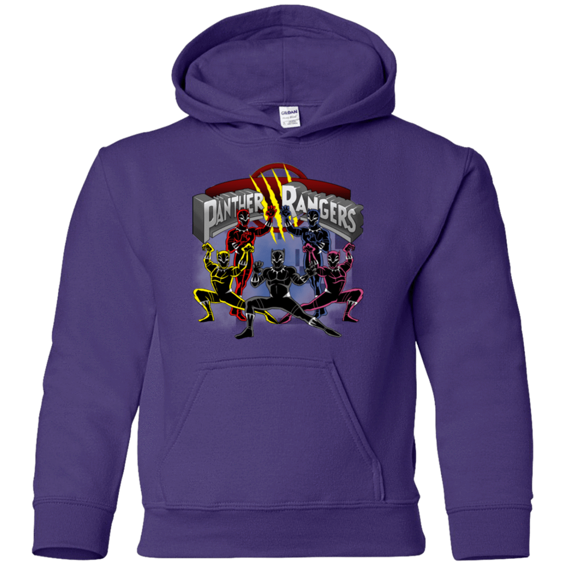 Sweatshirts Purple / YS Panther Rangers Youth Hoodie
