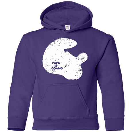 Sweatshirts Purple / YS Papa Is Coming Youth Hoodie