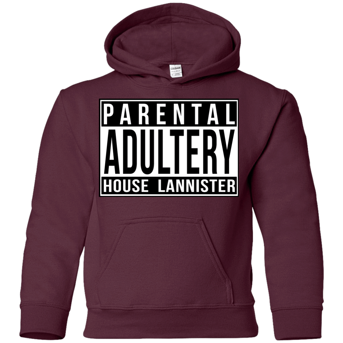 Sweatshirts Maroon / YS Parental Adultery Youth Hoodie
