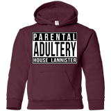Sweatshirts Maroon / YS Parental Adultery Youth Hoodie