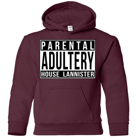 Sweatshirts Maroon / YS Parental Adultery Youth Hoodie