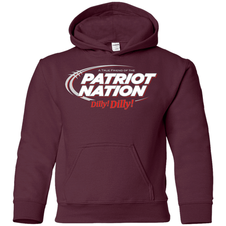 Sweatshirts Maroon / YS Patriot Nation Dilly Dilly Youth Hoodie