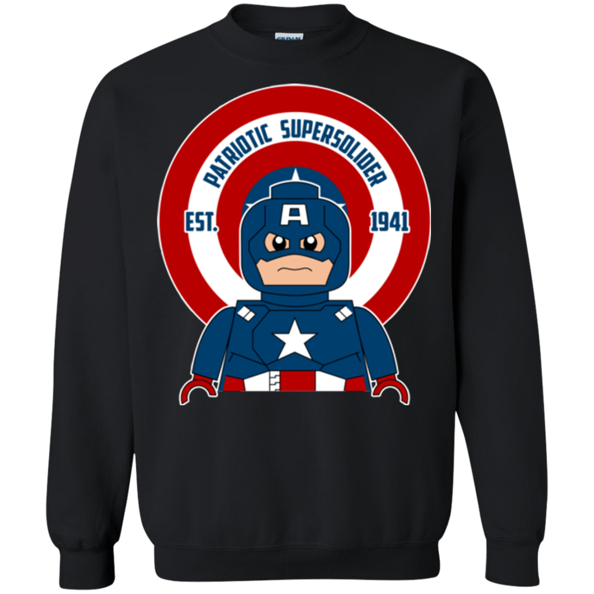 Sweatshirts Black / Small Patriotic Supersoldier Crewneck Sweatshirt