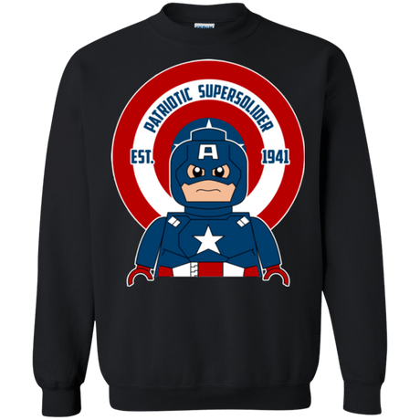 Sweatshirts Black / Small Patriotic Supersoldier Crewneck Sweatshirt