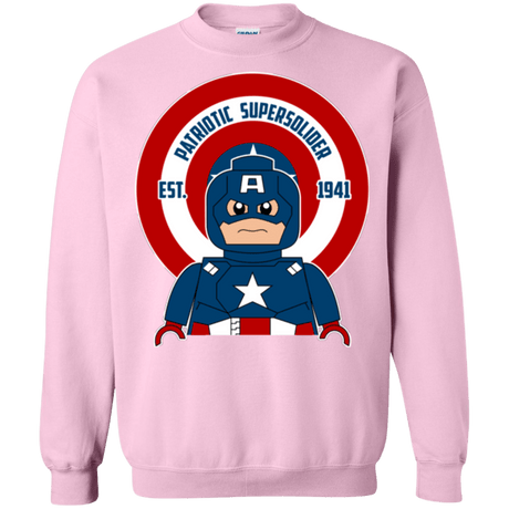 Sweatshirts Light Pink / Small Patriotic Supersoldier Crewneck Sweatshirt