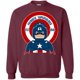 Sweatshirts Maroon / Small Patriotic Supersoldier Crewneck Sweatshirt