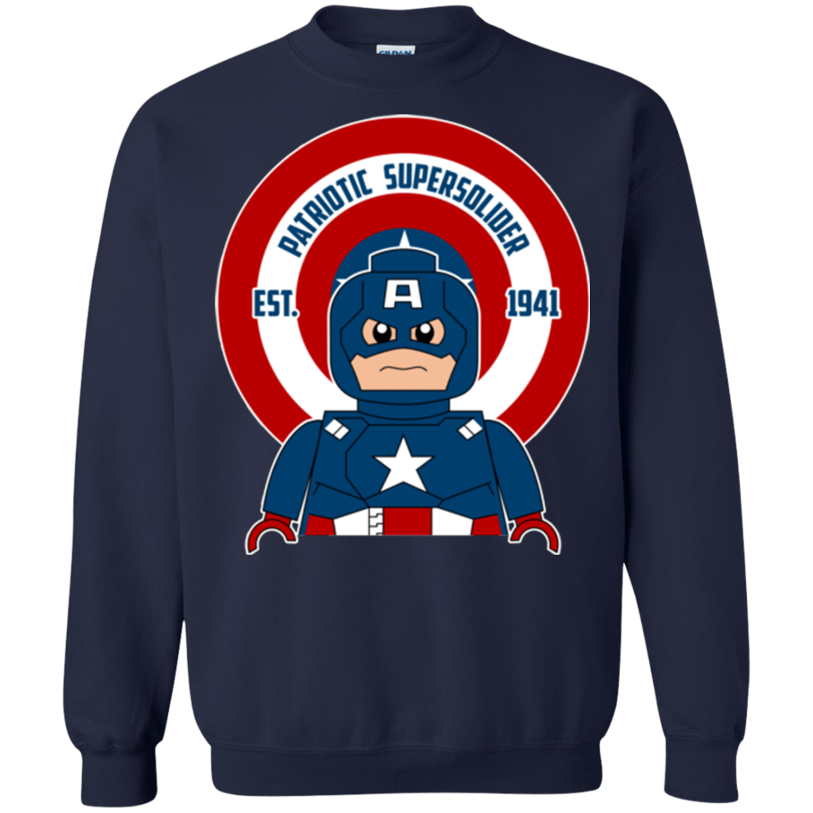 Sweatshirts Navy / Small Patriotic Supersoldier Crewneck Sweatshirt