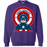 Sweatshirts Purple / Small Patriotic Supersoldier Crewneck Sweatshirt