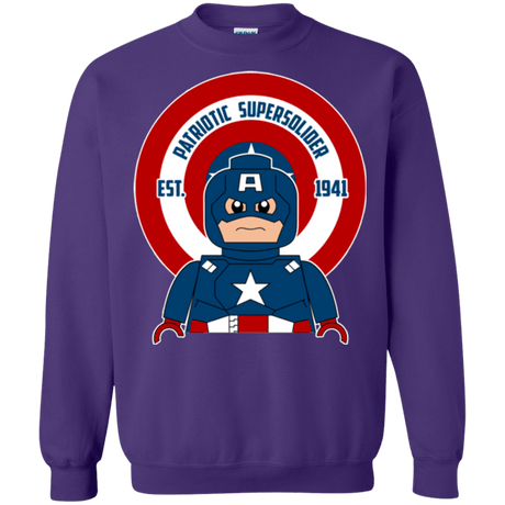 Sweatshirts Purple / Small Patriotic Supersoldier Crewneck Sweatshirt