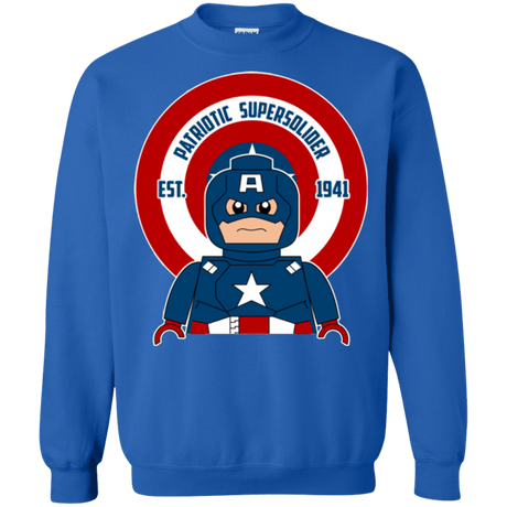 Sweatshirts Royal / Small Patriotic Supersoldier Crewneck Sweatshirt