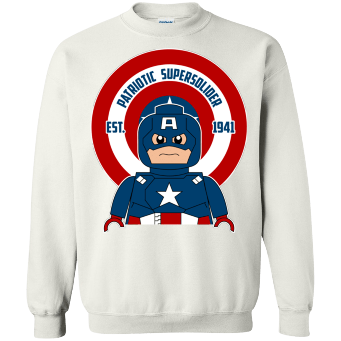 Sweatshirts White / Small Patriotic Supersoldier Crewneck Sweatshirt