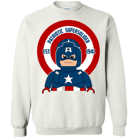 Sweatshirts White / Small Patriotic Supersoldier Crewneck Sweatshirt