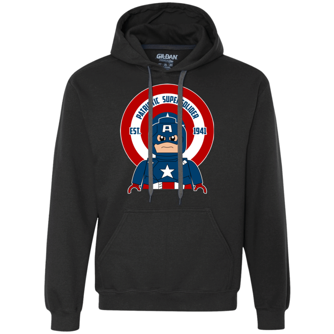 Sweatshirts Black / Small Patriotic Supersoldier Premium Fleece Hoodie