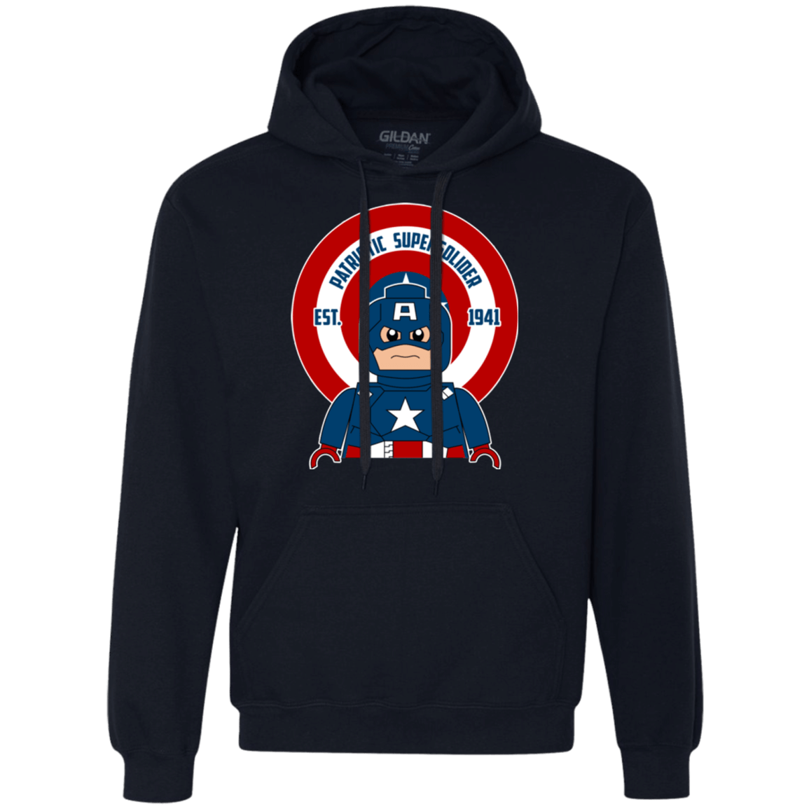 Sweatshirts Navy / Small Patriotic Supersoldier Premium Fleece Hoodie