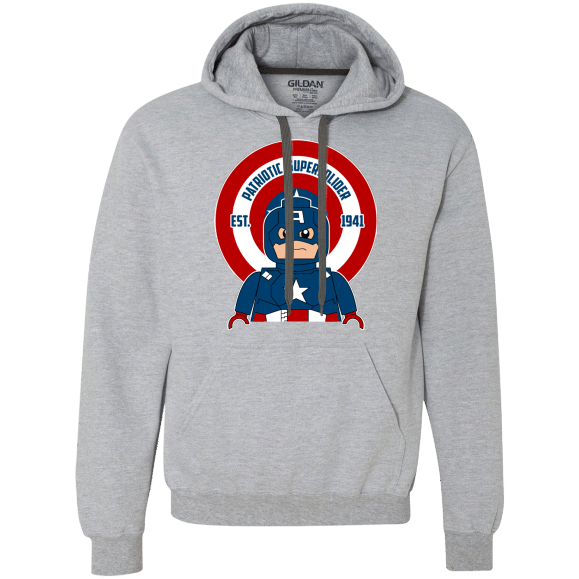 Sweatshirts Sport Grey / Small Patriotic Supersoldier Premium Fleece Hoodie