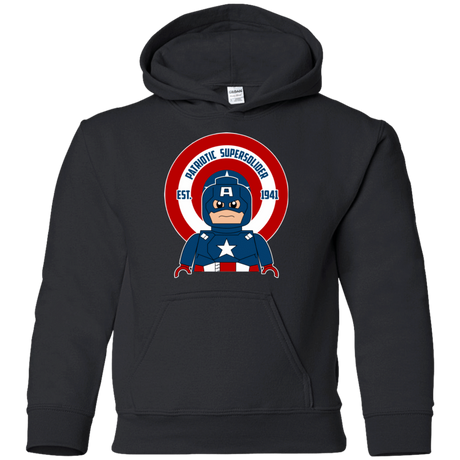 Sweatshirts Black / YS Patriotic Supersoldier Youth Hoodie