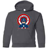 Sweatshirts Charcoal / YS Patriotic Supersoldier Youth Hoodie