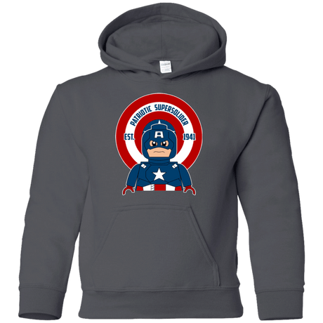 Sweatshirts Charcoal / YS Patriotic Supersoldier Youth Hoodie