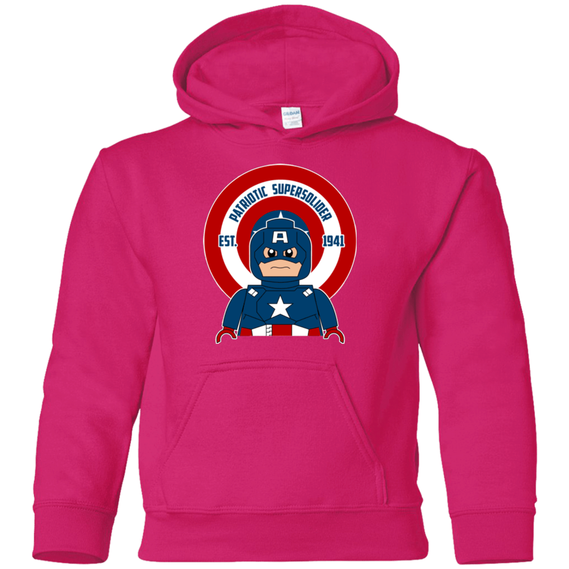 Sweatshirts Heliconia / YS Patriotic Supersoldier Youth Hoodie