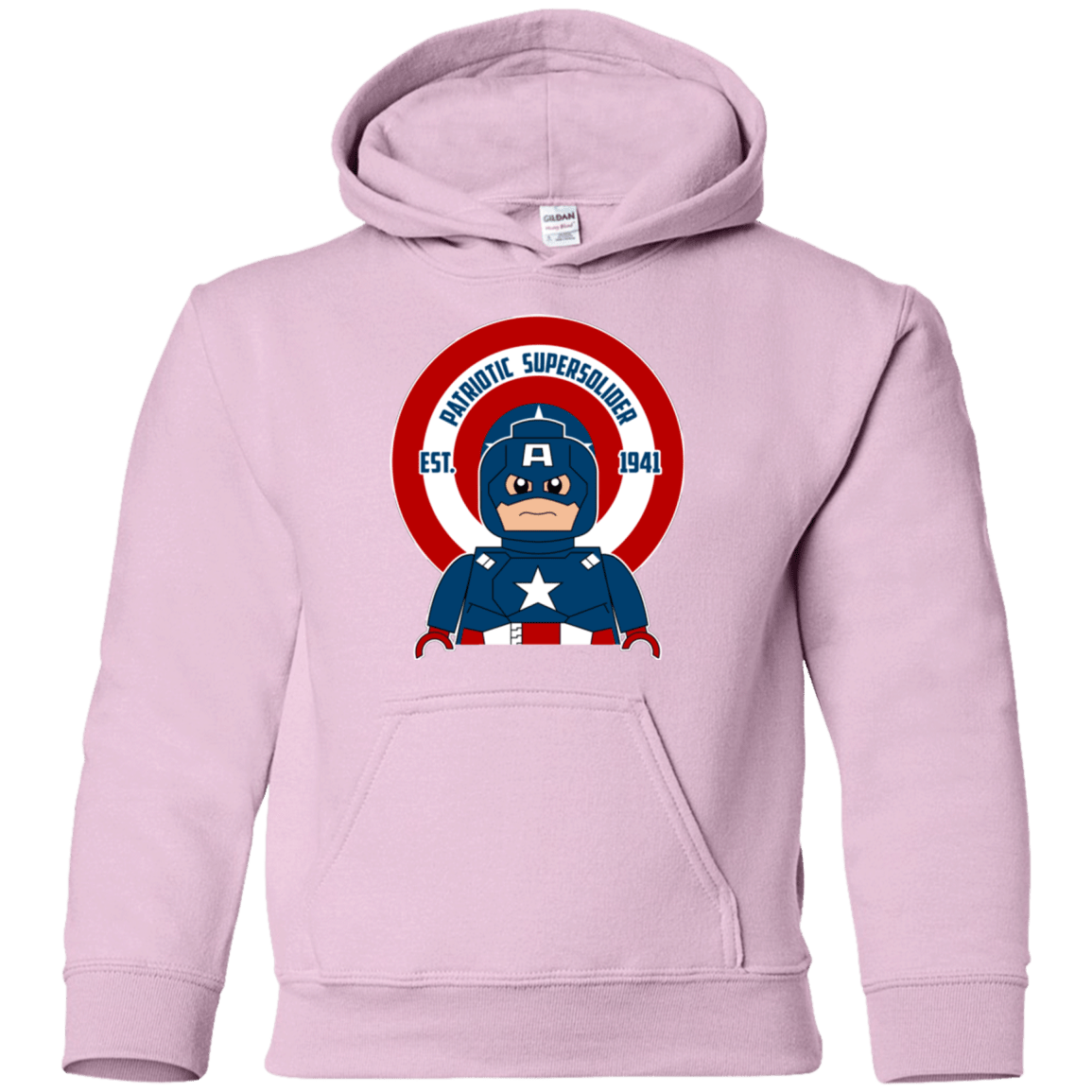 Sweatshirts Light Pink / YS Patriotic Supersoldier Youth Hoodie