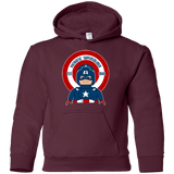 Sweatshirts Maroon / YS Patriotic Supersoldier Youth Hoodie