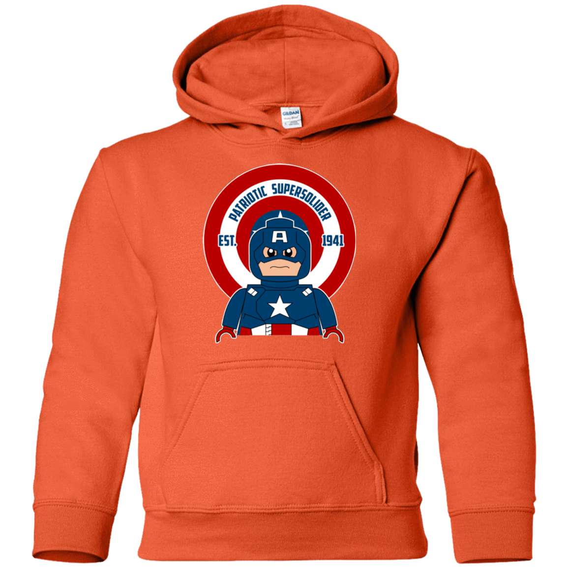 Sweatshirts Orange / YS Patriotic Supersoldier Youth Hoodie