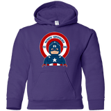 Sweatshirts Purple / YS Patriotic Supersoldier Youth Hoodie
