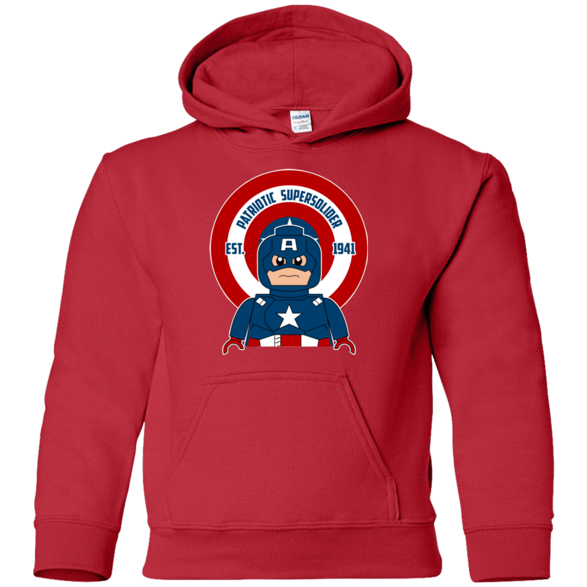 Sweatshirts Red / YS Patriotic Supersoldier Youth Hoodie