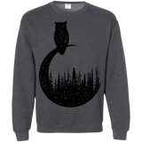 Sweatshirts Dark Heather / S Perched Owl Crewneck Sweatshirt