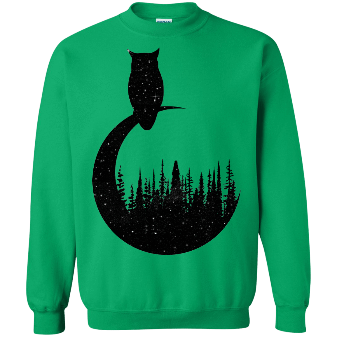 Sweatshirts Irish Green / S Perched Owl Crewneck Sweatshirt