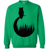 Sweatshirts Irish Green / S Perched Owl Crewneck Sweatshirt