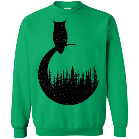 Sweatshirts Irish Green / S Perched Owl Crewneck Sweatshirt