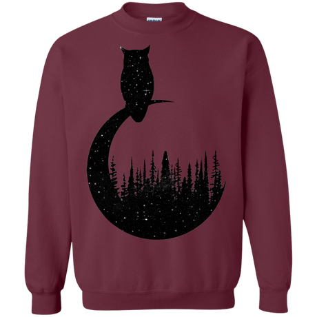 Sweatshirts Maroon / S Perched Owl Crewneck Sweatshirt