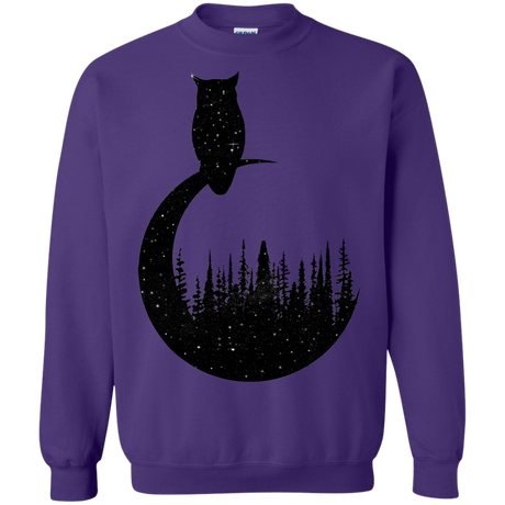 Sweatshirts Purple / S Perched Owl Crewneck Sweatshirt