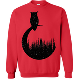 Sweatshirts Red / S Perched Owl Crewneck Sweatshirt