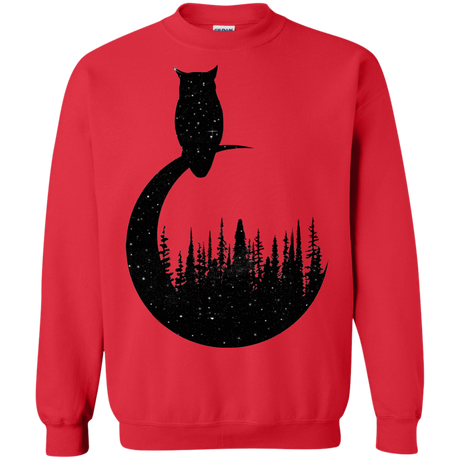 Sweatshirts Red / S Perched Owl Crewneck Sweatshirt