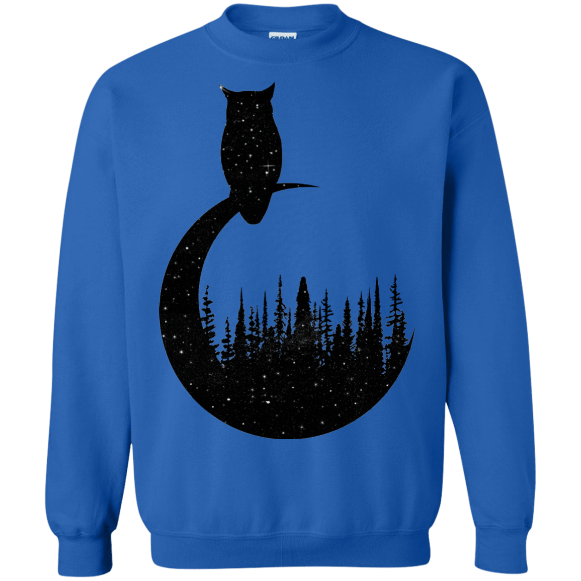 Sweatshirts Royal / S Perched Owl Crewneck Sweatshirt