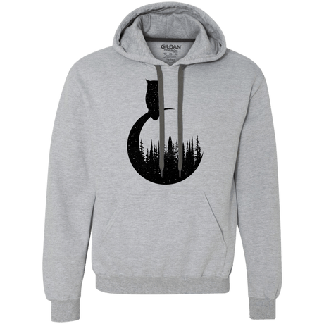 Sweatshirts Sport Grey / S Perched Owl Premium Fleece Hoodie