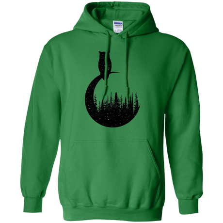 Sweatshirts Irish Green / S Perched Owl Pullover Hoodie